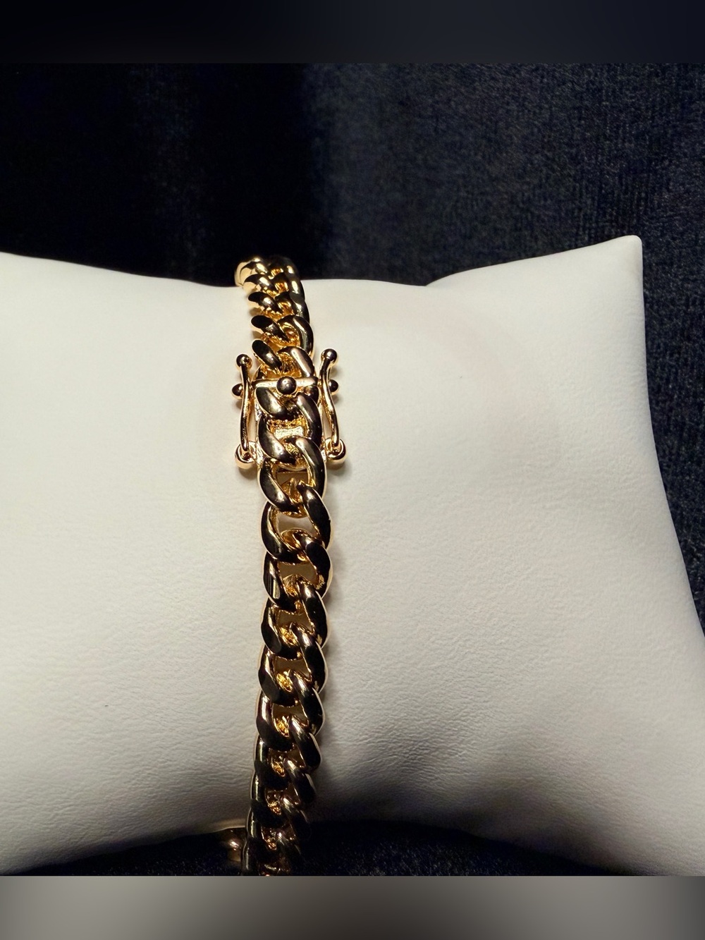 Cuban Bracelet 8.5in 6.3MM 14K Premium Finish w/Box Lock. Brand New.